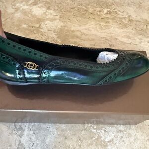 Gucci Women's Green Old Wimbledon Flat